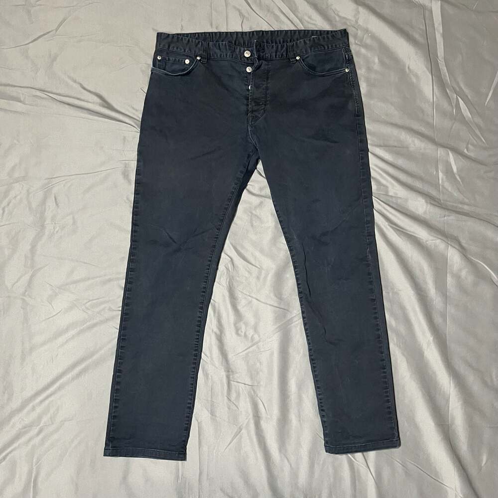 Buck Mason Men's Black Slim Fit Button Fly Jeans